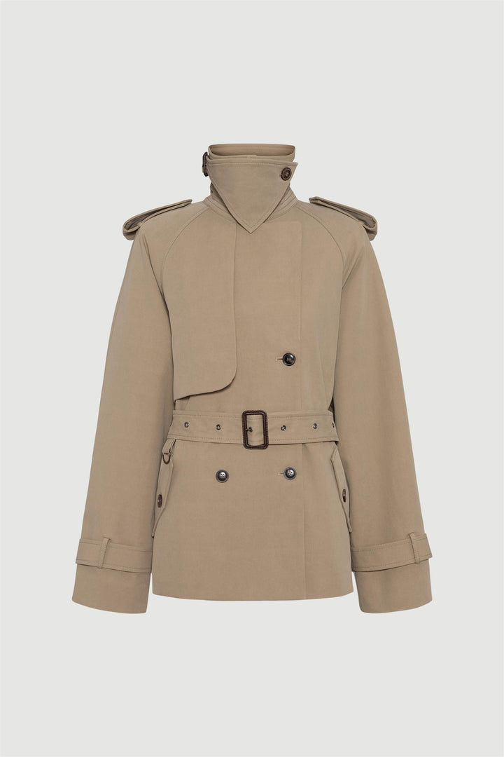 Majorstuen Trench Short Khaki