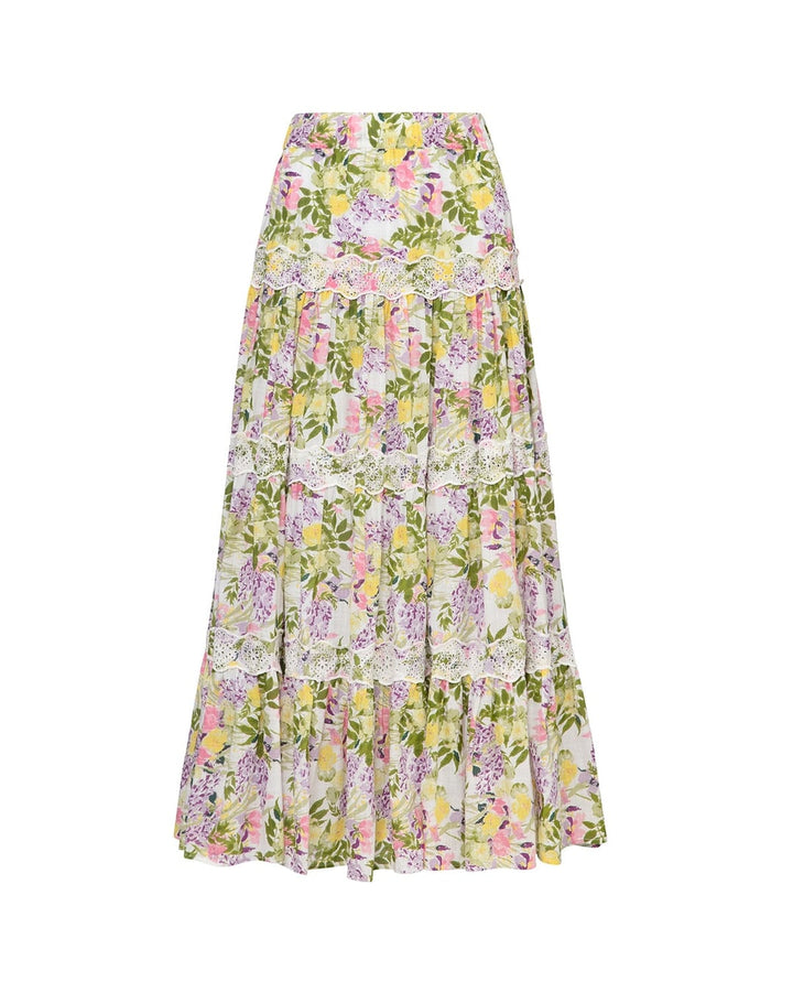 Cotton Slub Skirt Summer Lilacs