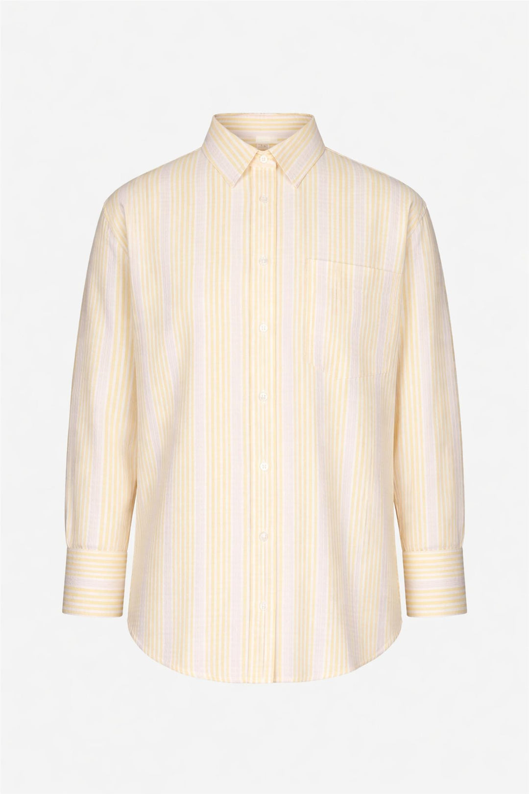 Bibi Crepe Shirt Light Yellow Stripe