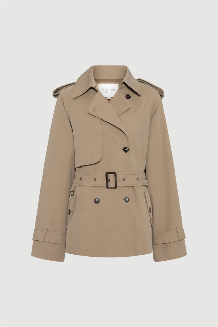 Majorstuen Trench Short Khaki