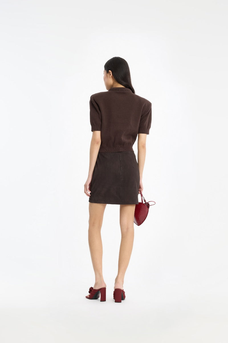 Firm Knit SS Cardigan Molé
