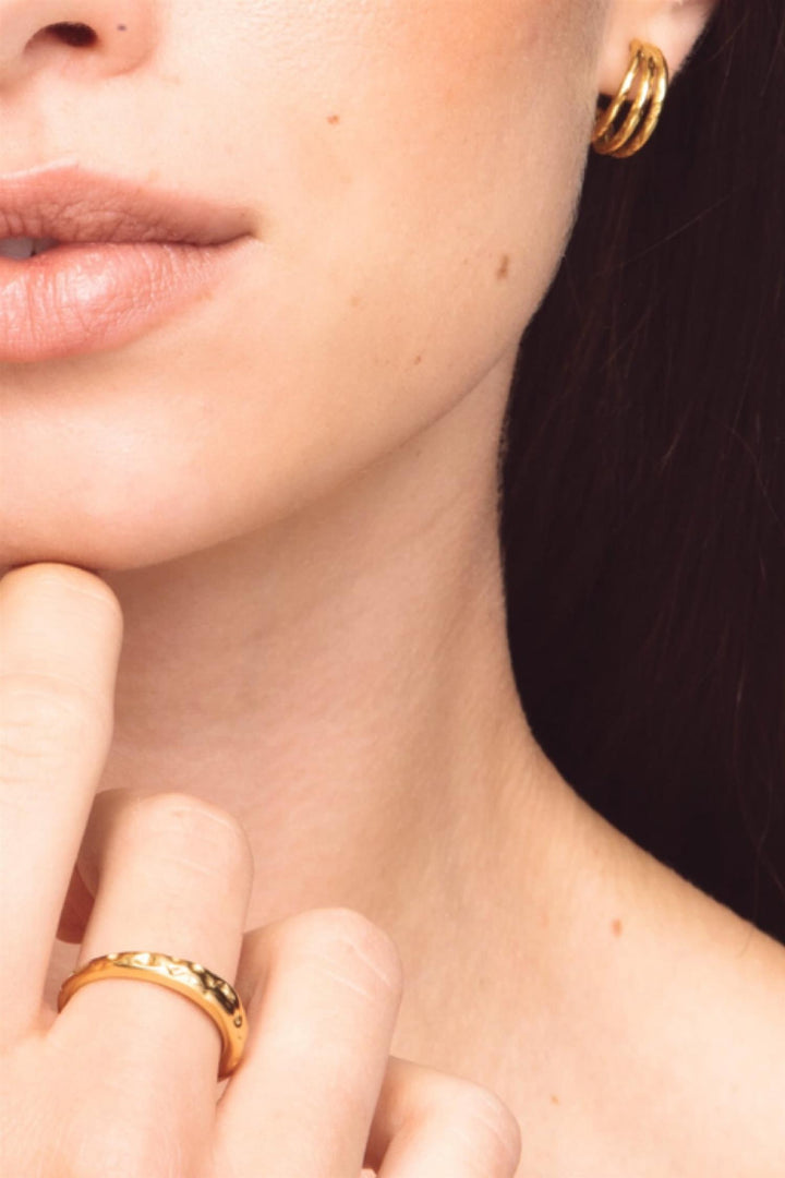 The Tripple Earrings Gold