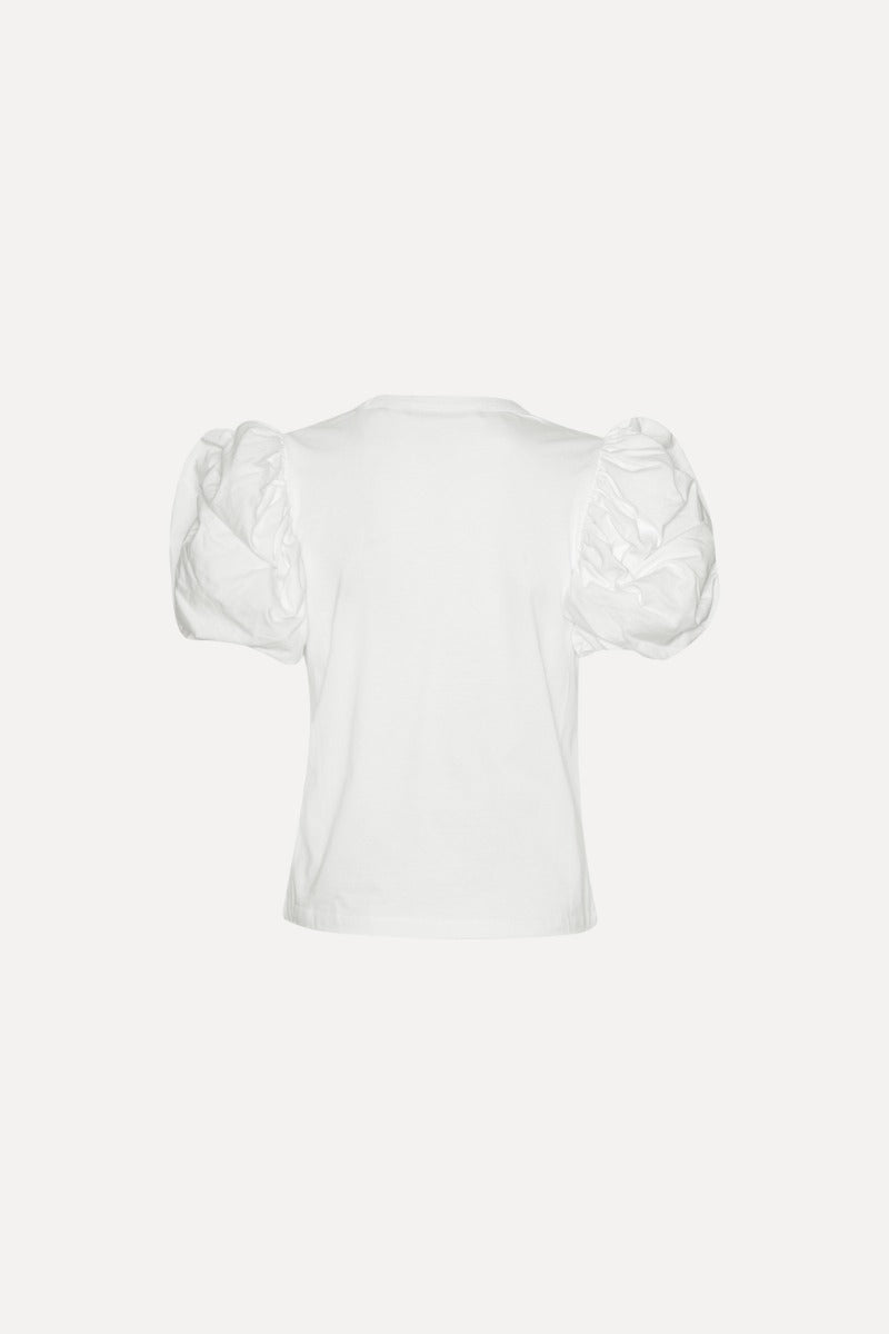 Puff Sleeve T-Shirt Bright White