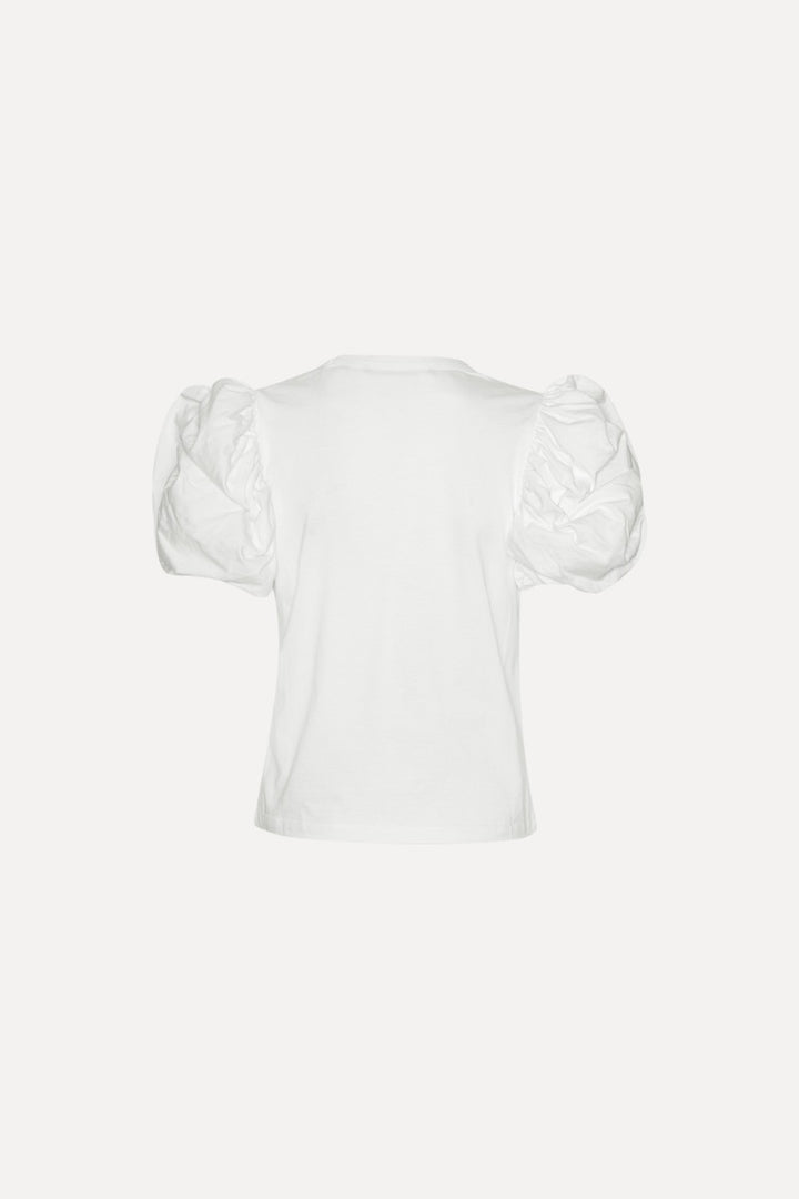 Puff Sleeve T-Shirt Bright White