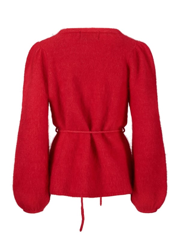 Fredrikke Chunky Cardigan Bright Red