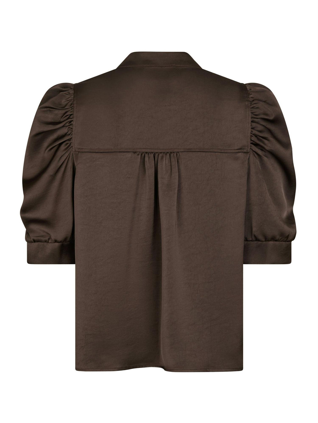 Roella Heavy Sateen Blouse Dark Brown