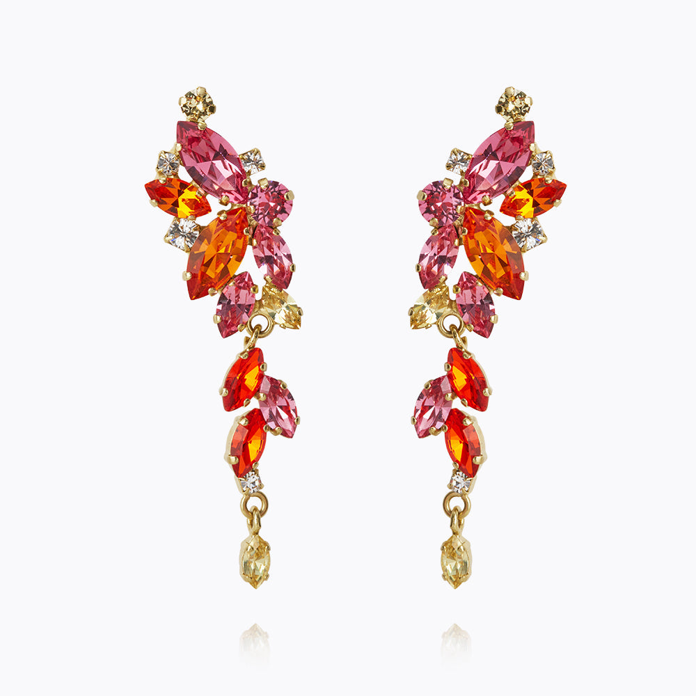 Jasmine Earrings Gold Sunset Combo