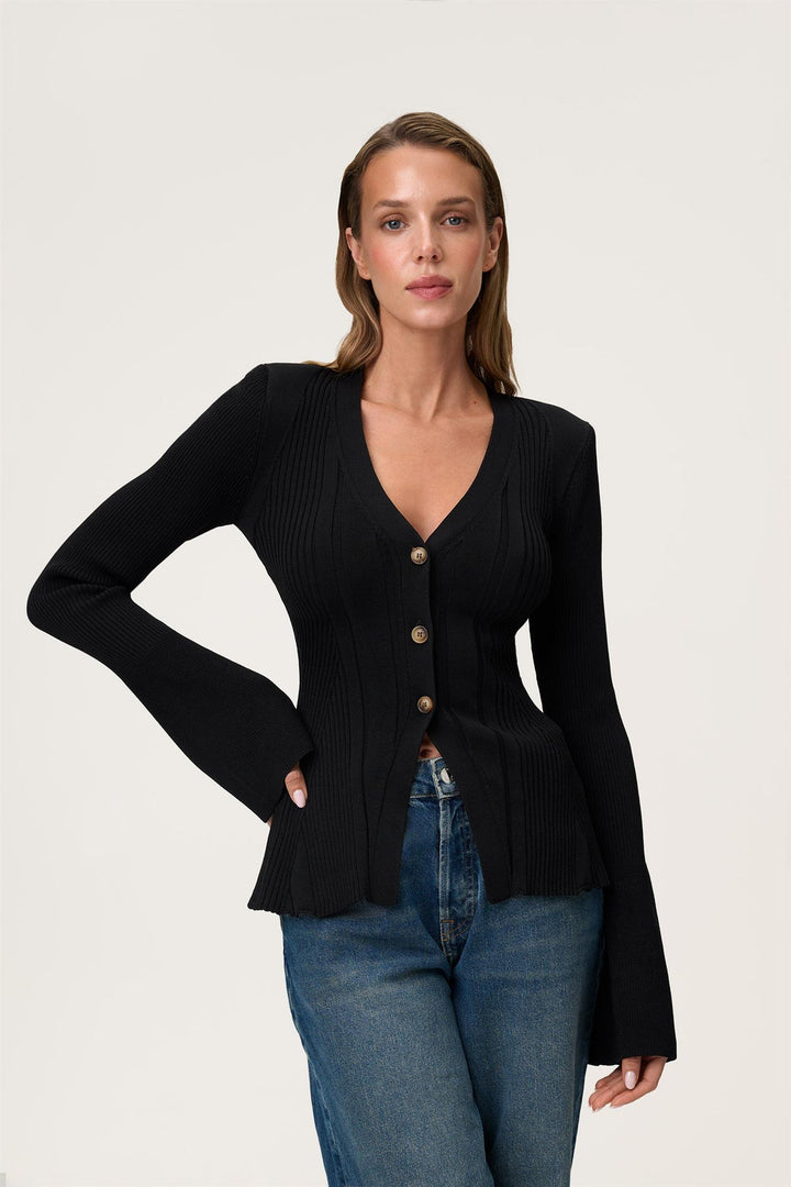 Lugo Cardigan Black