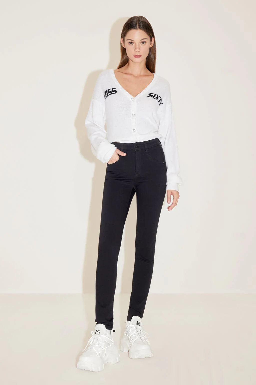 JJ2940 Black Slim Fit Stretchy Jeans