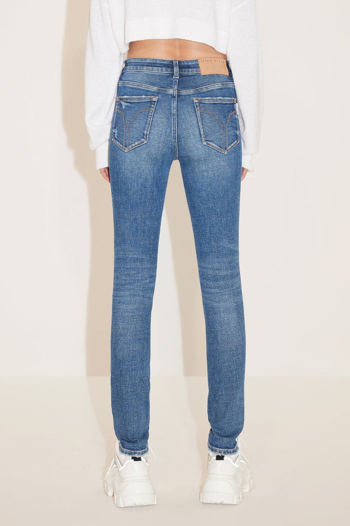JJ2950 Slim Fitted Ripped Jeans Dark Blue