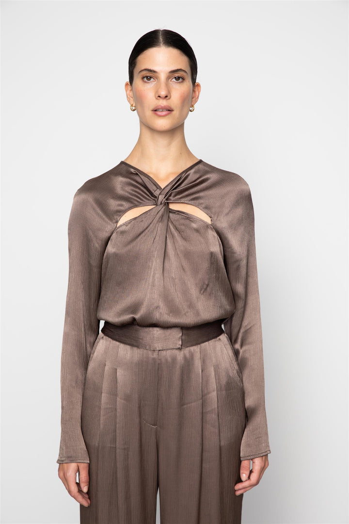 Rana Blouse Dark Taupe