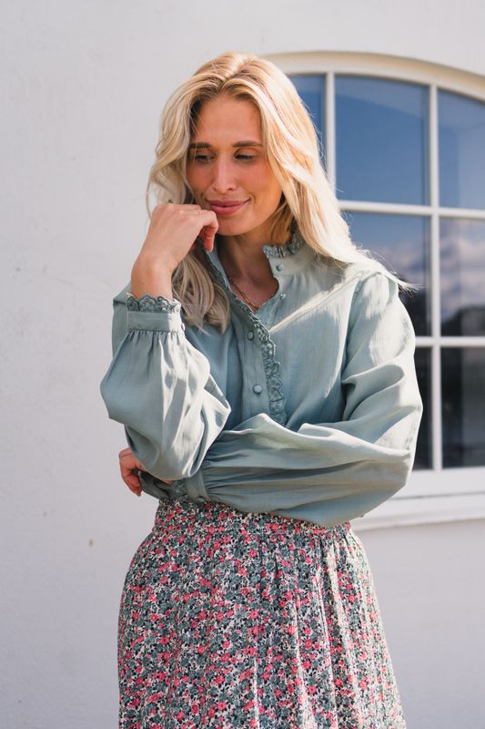 Olivie Shirt Chinois Green