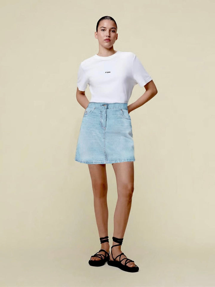 Daan Skirt Diplomatico Bleach Dark Stone