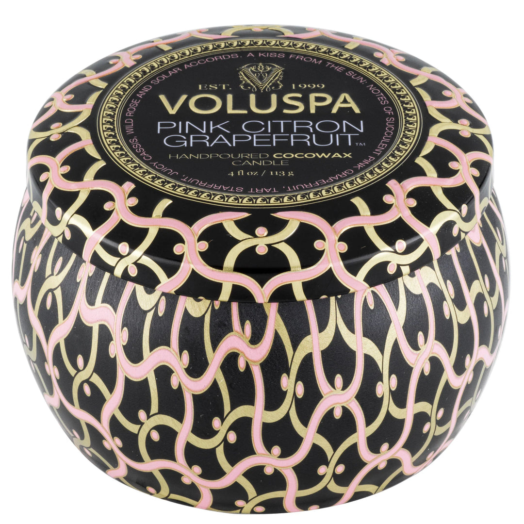 Mini Tin Candle 25t Pink Citron Grapefruit