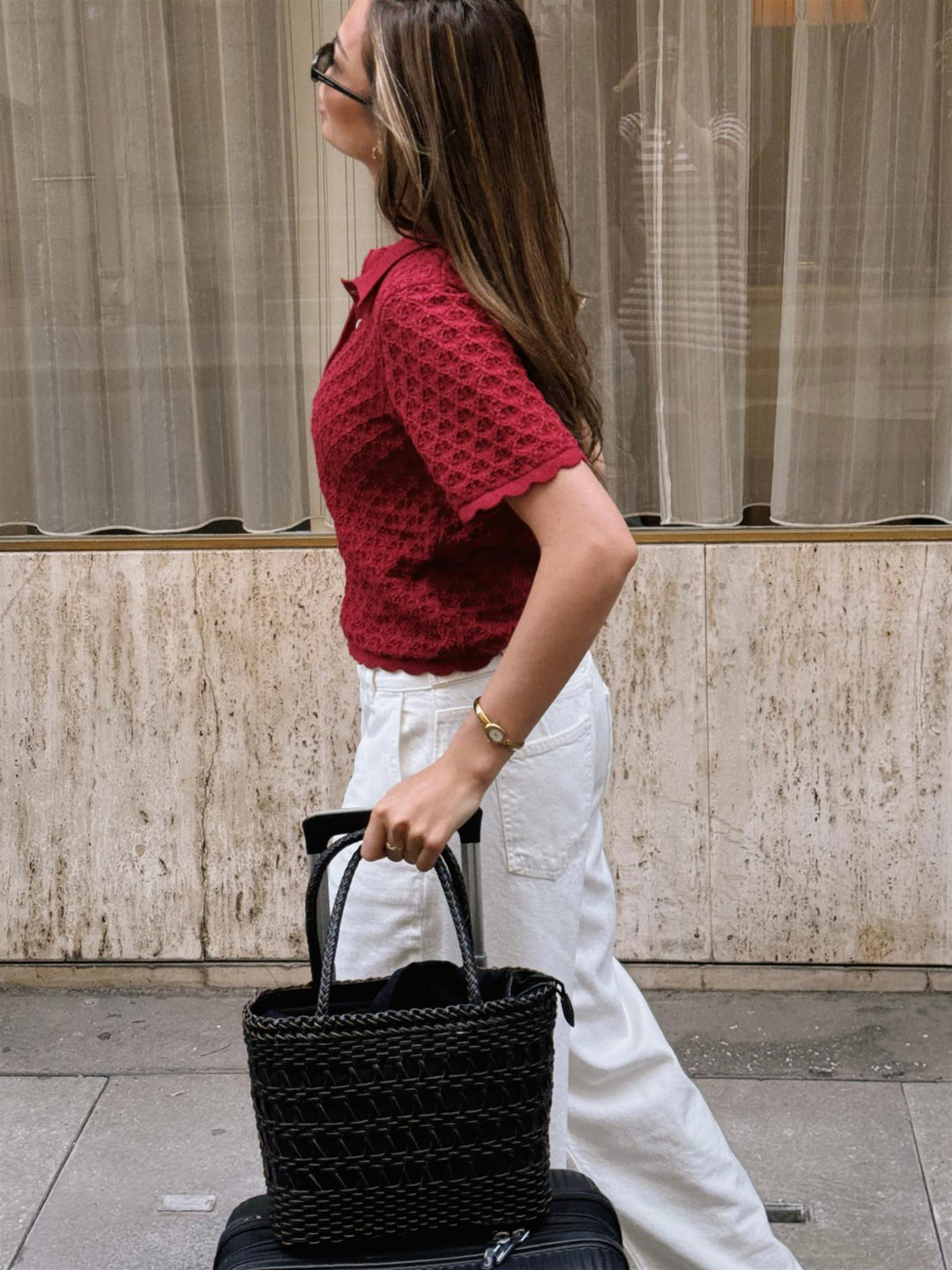 Gwen Knit Tee Berry