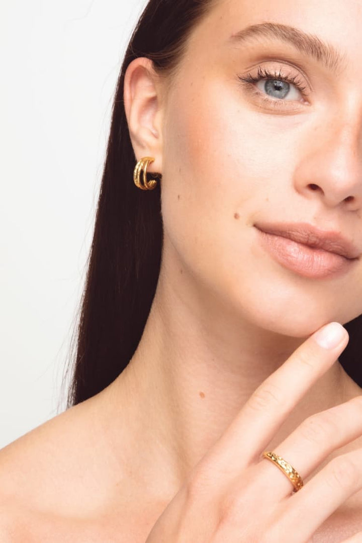 The Tripple Earrings Gold