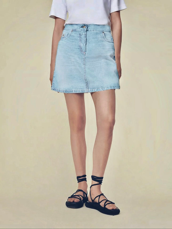Daan Skirt Diplomatico Bleach Dark Stone