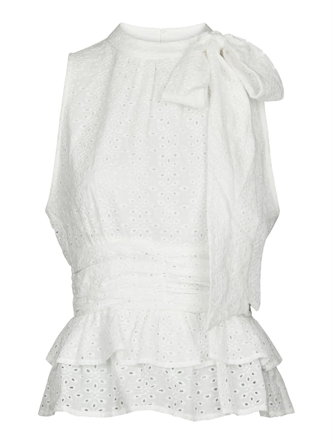 Ansol Emb Top Off White