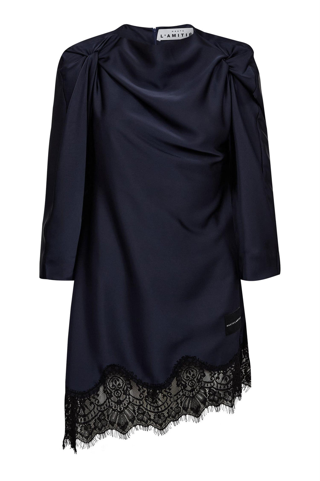 Naomi Twist Shoulder Dress Navy