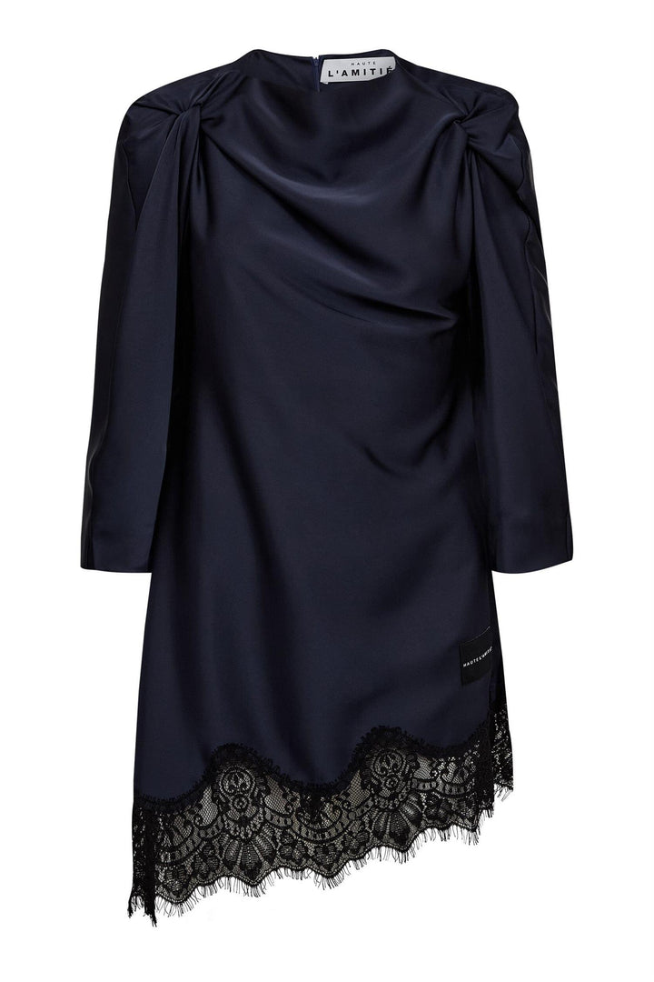 Naomi Twist Shoulder Dress Navy