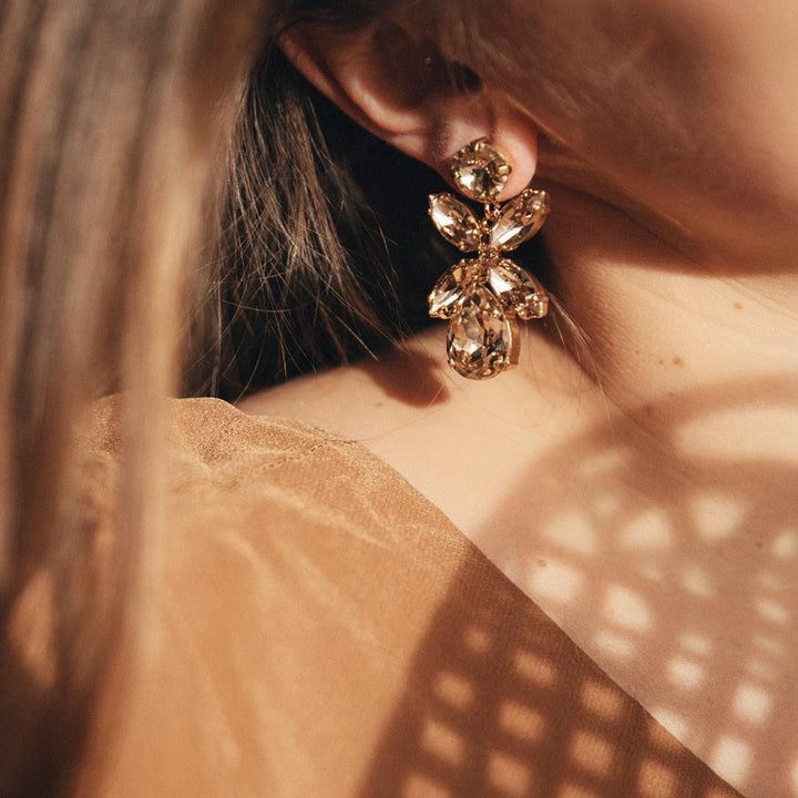 Dione Earrings Gold Silk