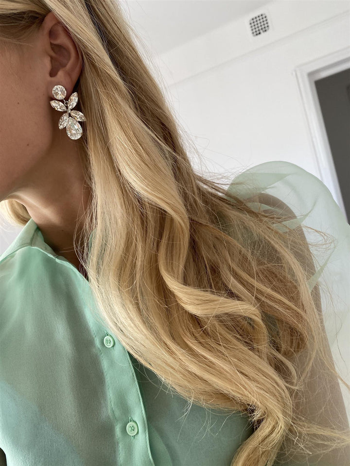 Dione Earrings Gold Crystal