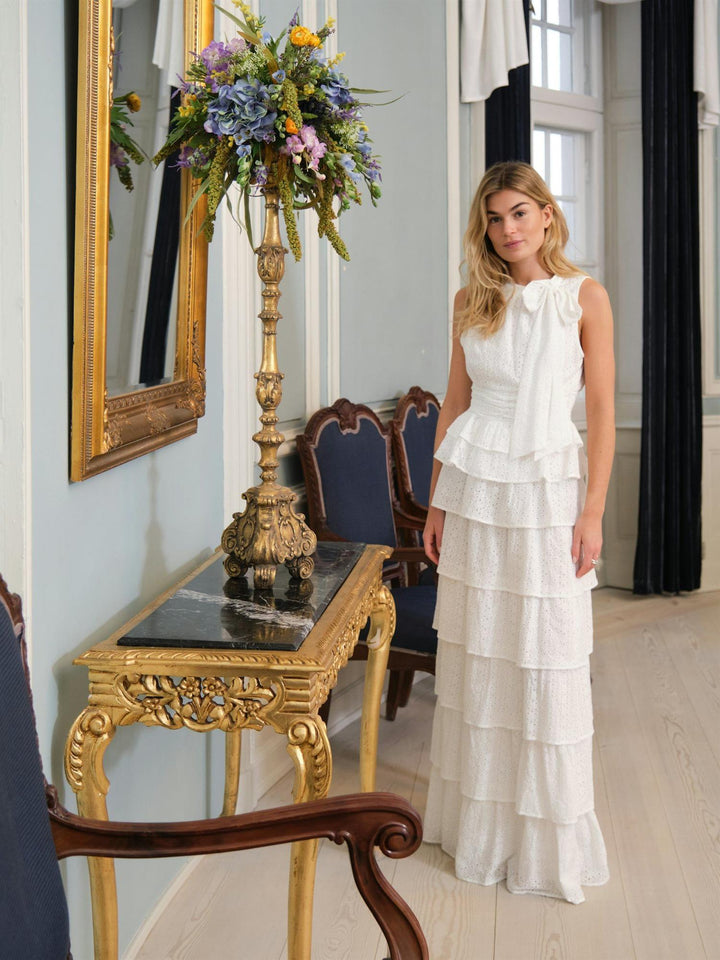 Morris Emb Skirt Off White