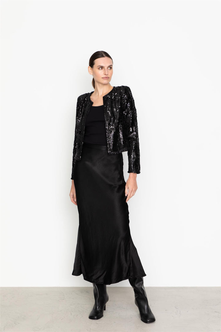 Vela Sequin Jacket Black