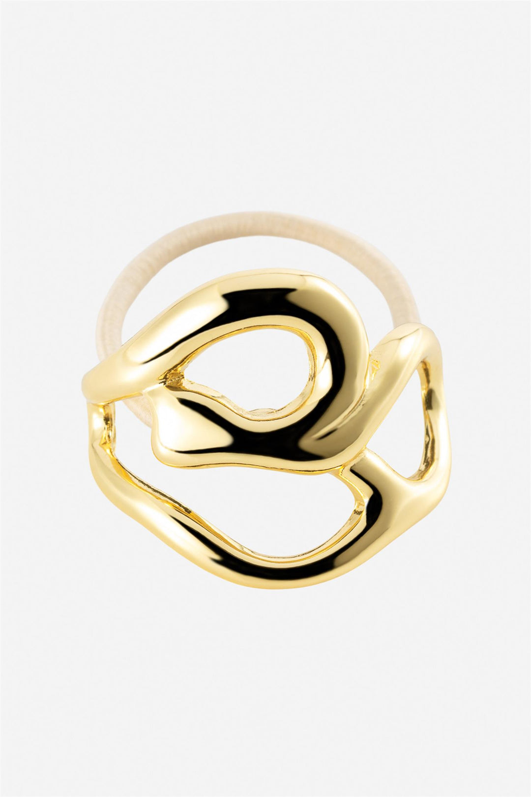 Flow Hair Tie Gold Beige