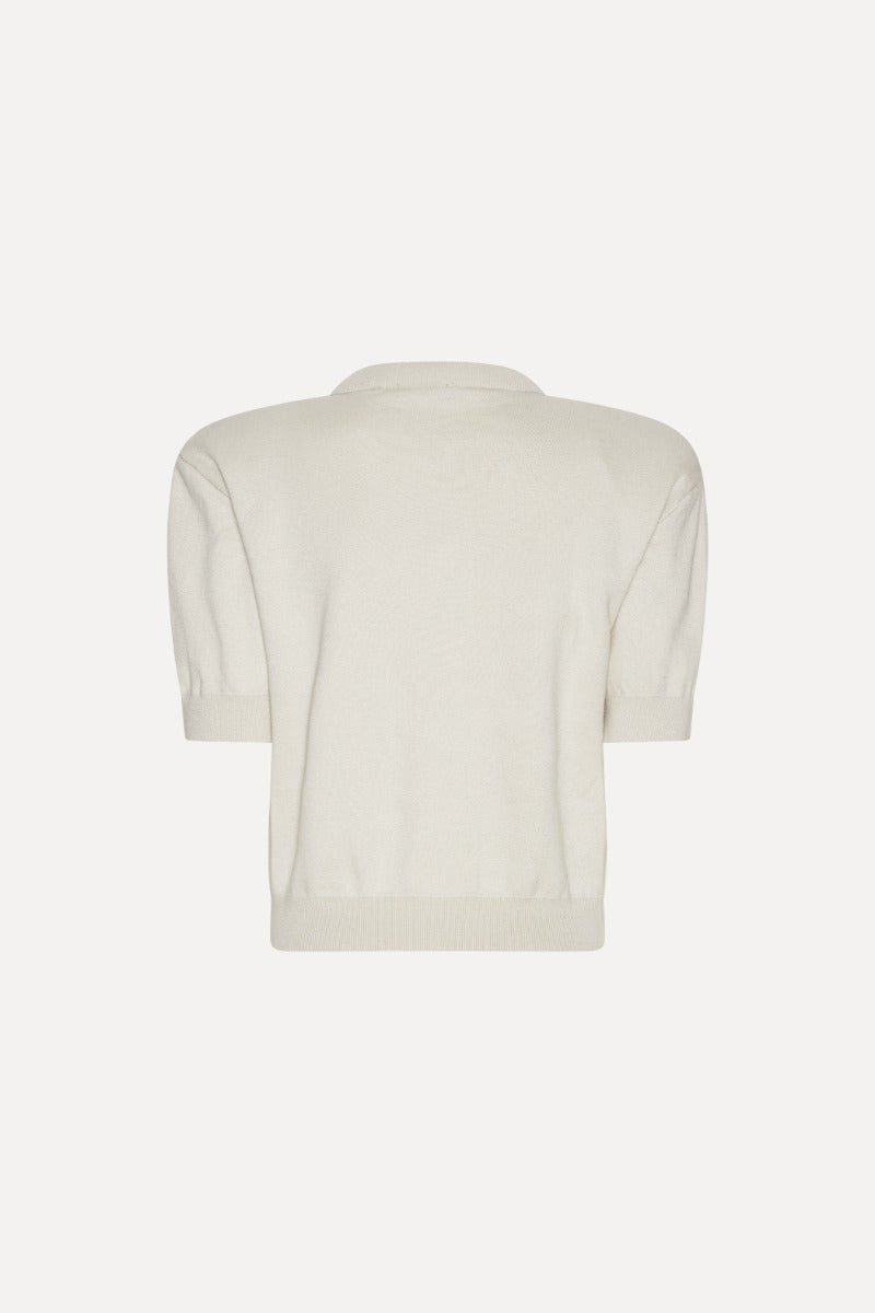 Firm Knit SS Cardigan Wind Chime Grey