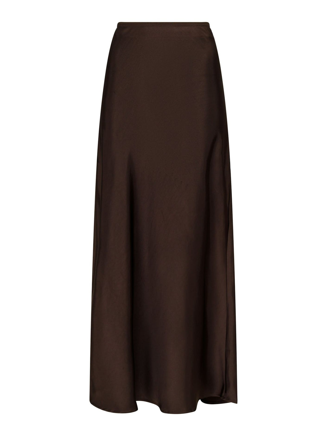 Vicky Heavy Sateen Skirt Dark Brown