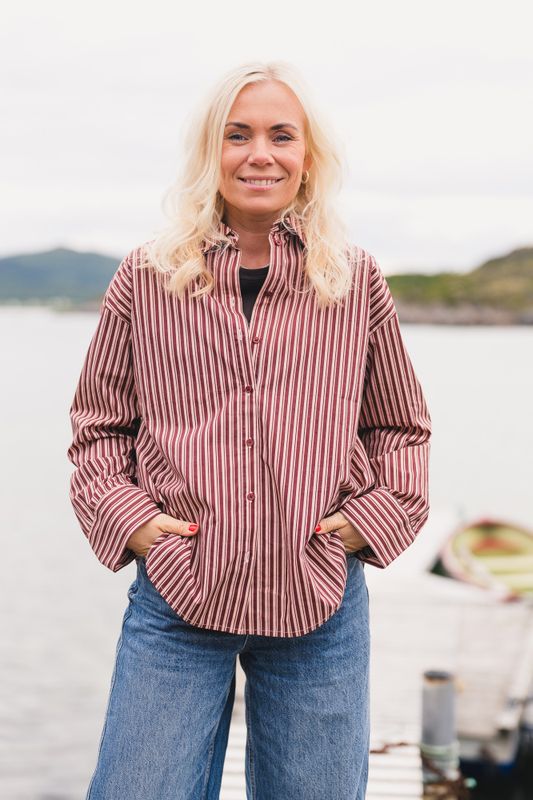Ida Maja Shirt STP M Rose/Choco T