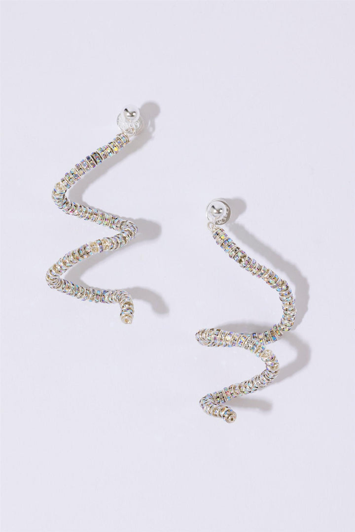 Skinny Viper Earrings Silver