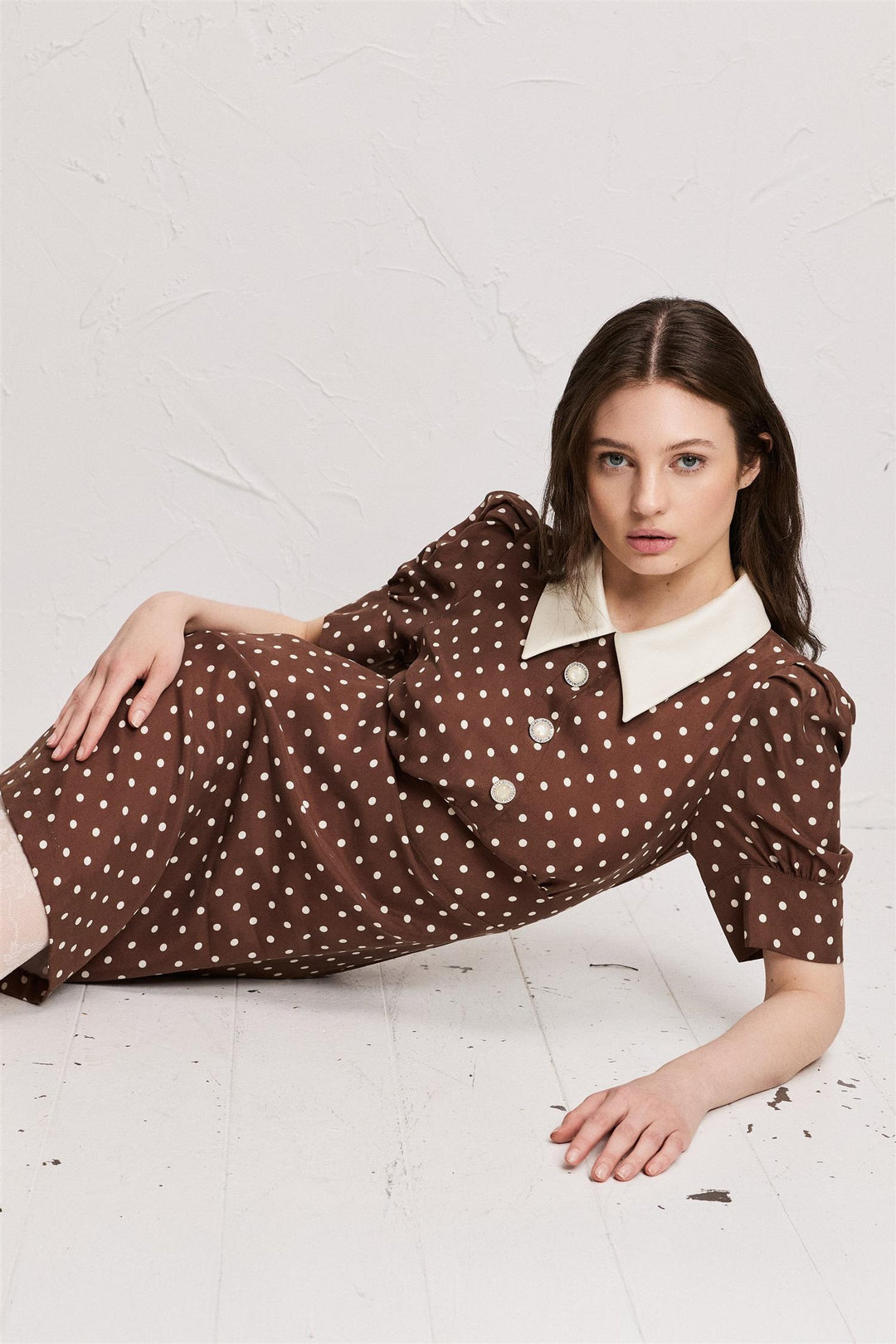Dots Brown Dress Beauty Dots