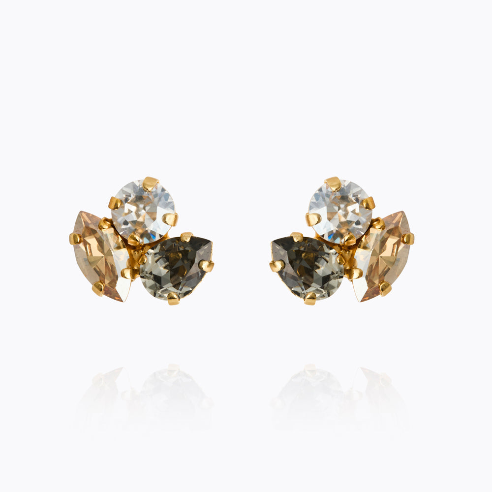 Ana Earrings Gold Black Golden Combo