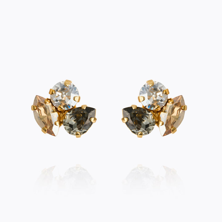 Ana Earrings Gold Black Golden Combo