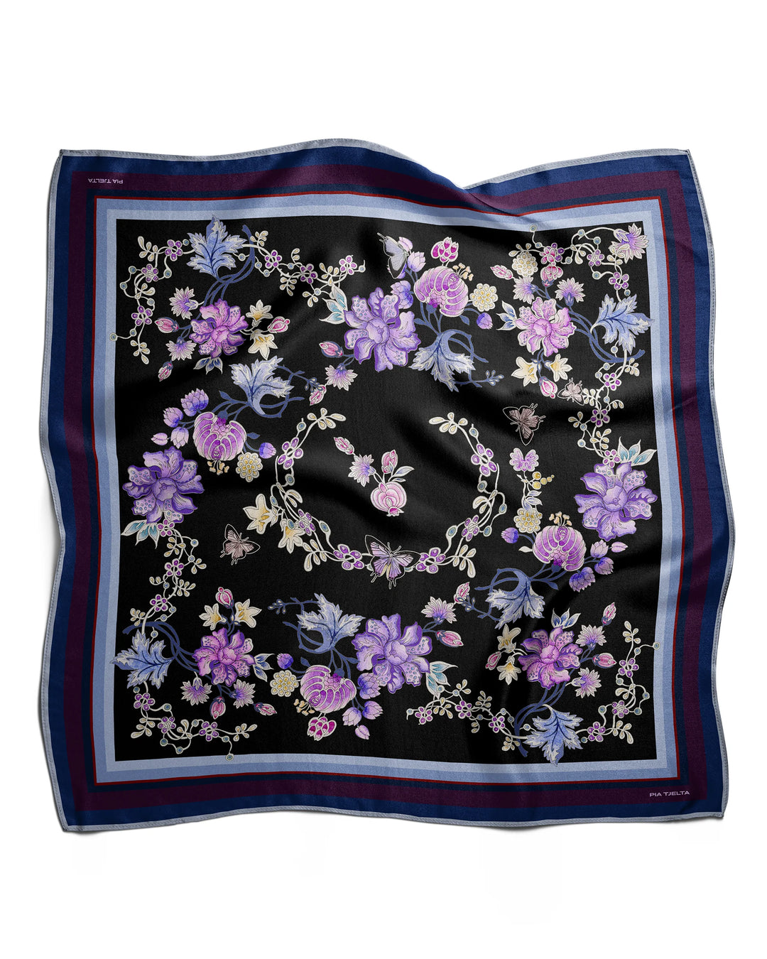 Betty Violet Flower Black/Blue/Purple