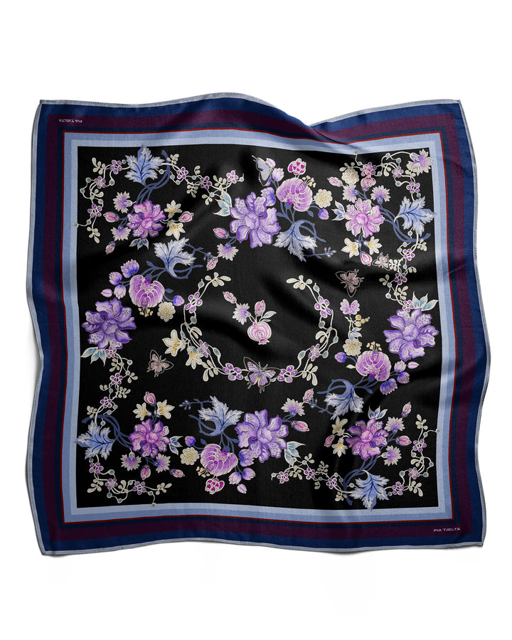 Betty Violet Flower Black/Blue/Purple