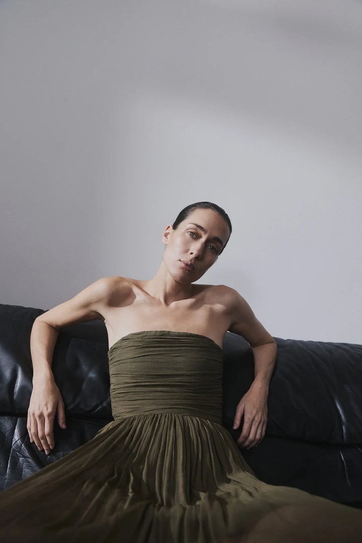 Amalfi Dress Dark Olive