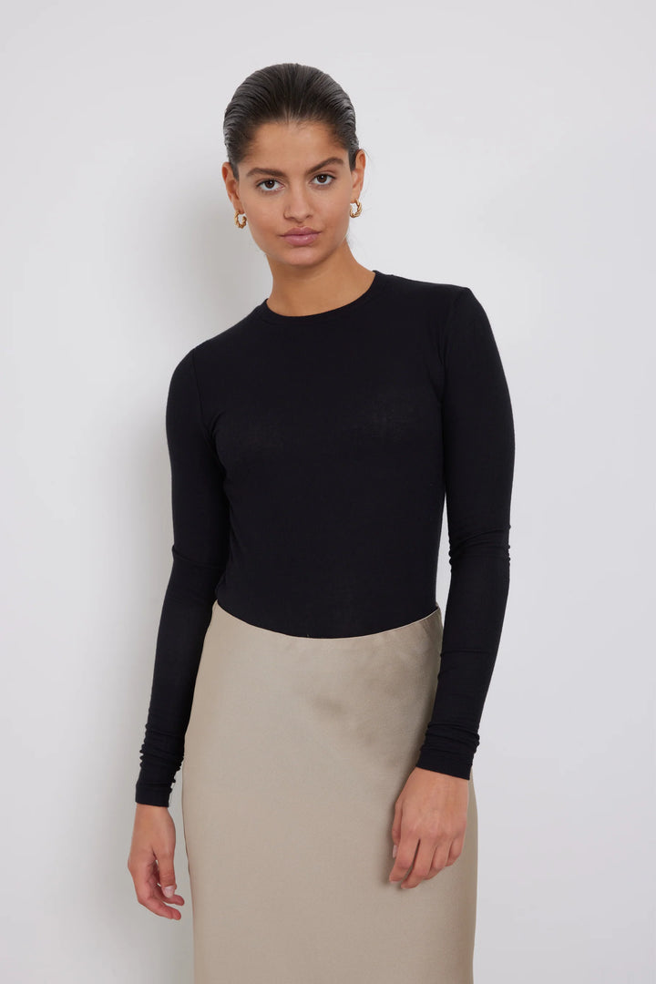 Angela LS T-shirt Black