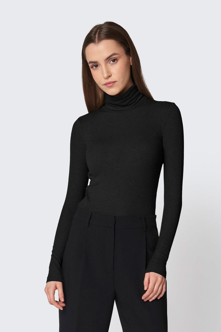 Angela Roll Neck Black