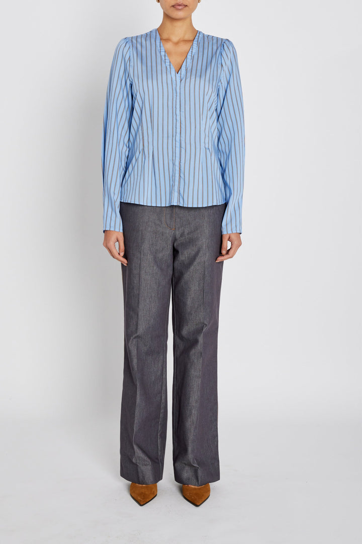 Arenga Zea Shirt Sky Blue Stripe