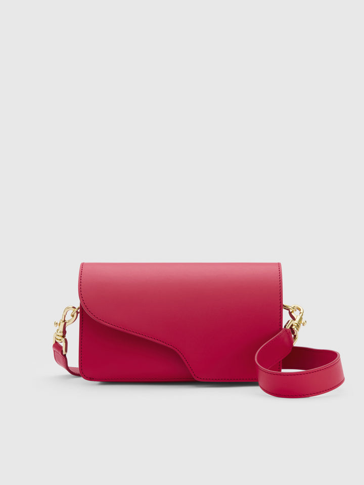 Assisi Geranio Vacchetta Shoulder Bag Red
