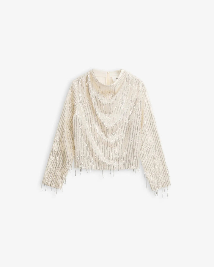 Beverly Fringe Top Lt Gold