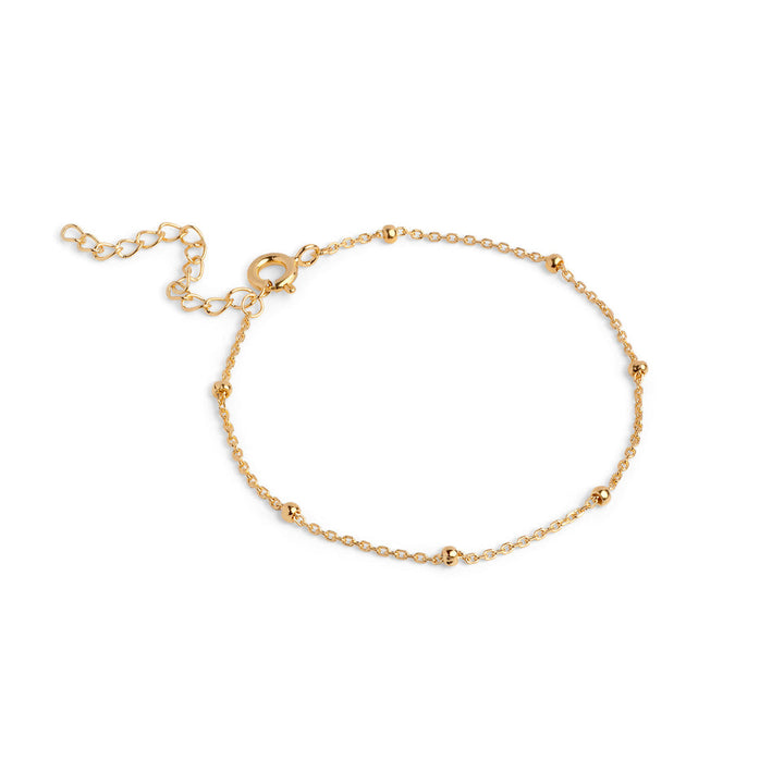 Beaded Chain Bracelet Gold