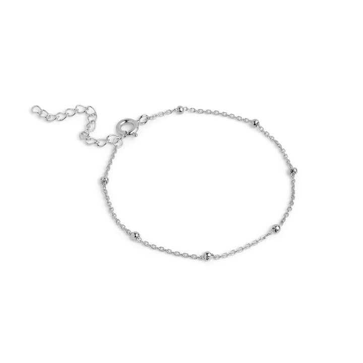 Beaded Chain Bracelet Silver