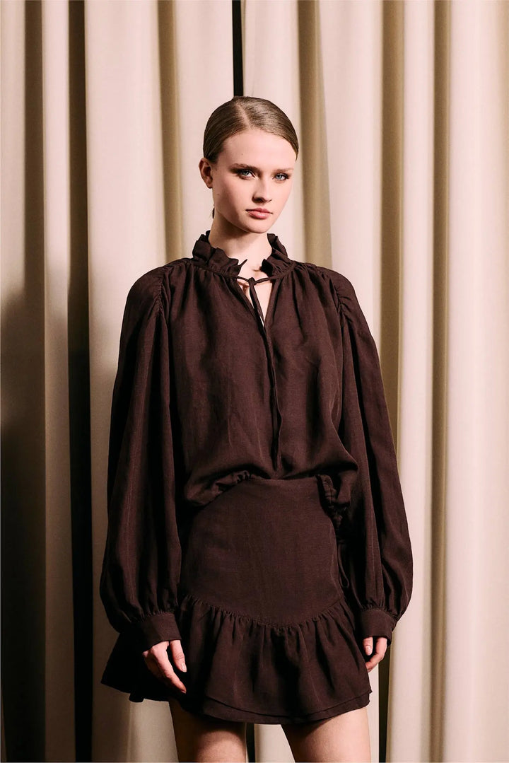 Brooke Blouse Cocoa Brown
