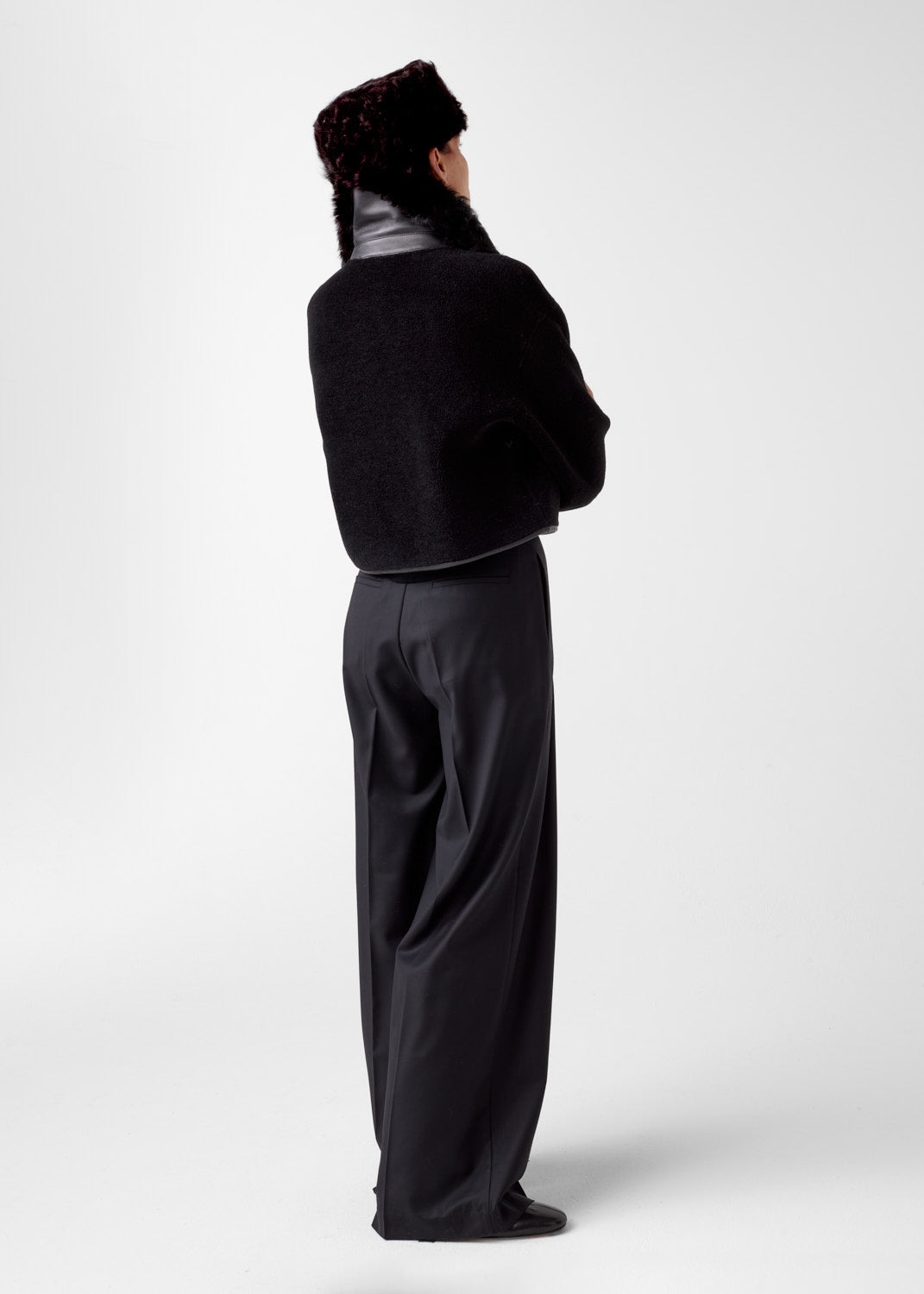 Elda Lamb Fur Jacket Black