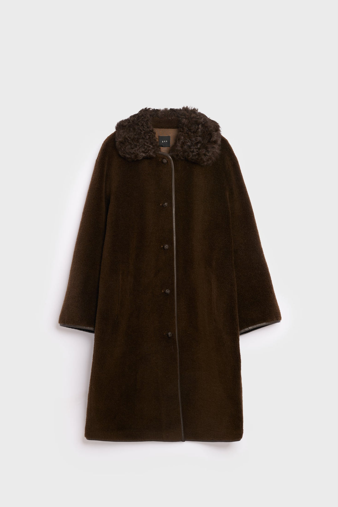 Elda Lamb Fur Coat Espresso