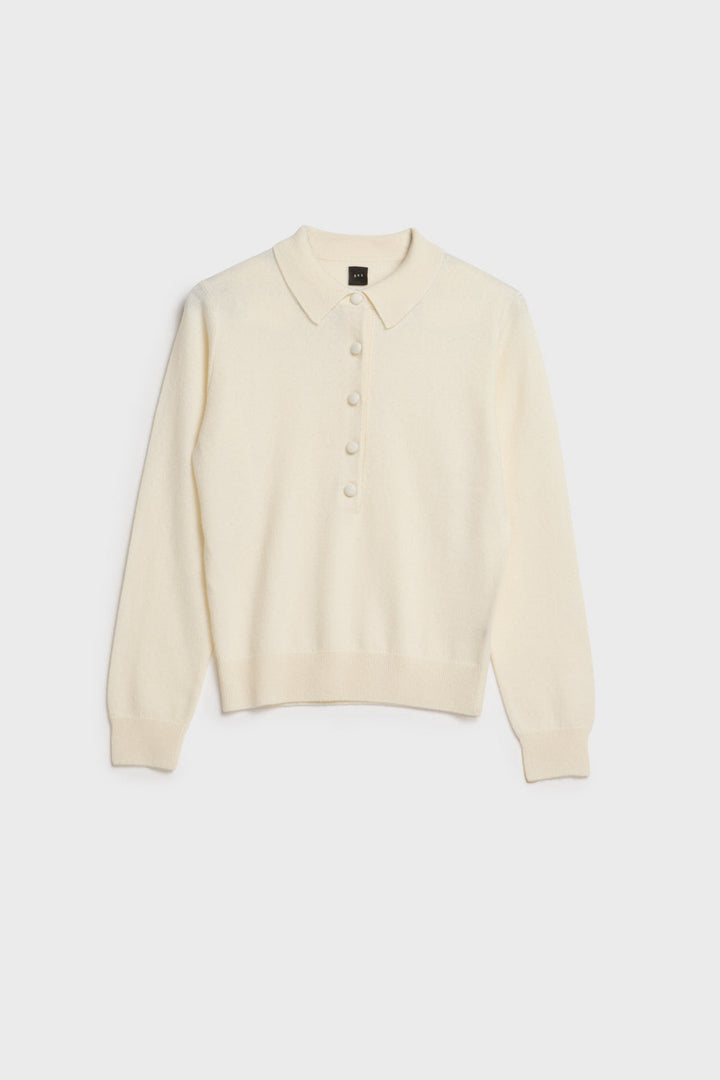Elida Cashmere Polo Eggshell